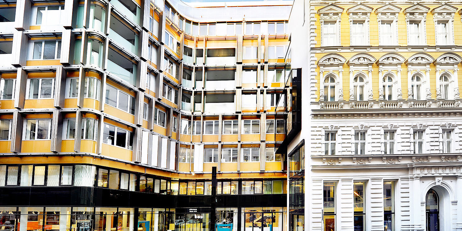 Fassade der S IMMO Immobilie Neutor 1010 in Wien